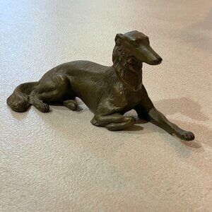 Vintage 30s Jennings Brothers JB 2627 Borzoi Dog Cast Bronzed Metal Figurine 6"
